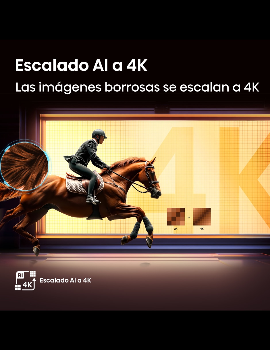 Pantalla smart tv hisense qled de 100 pulgadas 4k/uhd 100qd6sfm con fire os con ai smooth motion